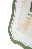 Cornice Margot Verde 17x1,4x21,9 cm in Zinco e Vetro Verde e Argento      