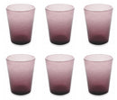 Set 6 Bicchieri Ø8x10 cm in Vetro Villa d'Este Home Tivoli Cancun Rosa