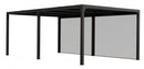 Pergola da Giardino 3,6x6 m in Alluminio con Tende Laterali Grigio Antracite
