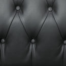 Poltrona da Salotto Stile Chesterfield 105x86x79 cm in Finta Pelle PU Nero   