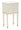 Comodino Camille Bianco 40x30x71 cm in Pino e MDF e Ferro