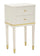 Comodino Camille Bianco 40x30x71 cm in Pino e MDF e Ferro
