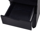 Cassettiera Portadocumenti da Ufficio 34x40x60,5 cm 3 Cassetti  Nera