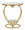 Tavolinetto Heart Oro Ø40x45,5 cm in Ferro e Marmo Oro e Bianco