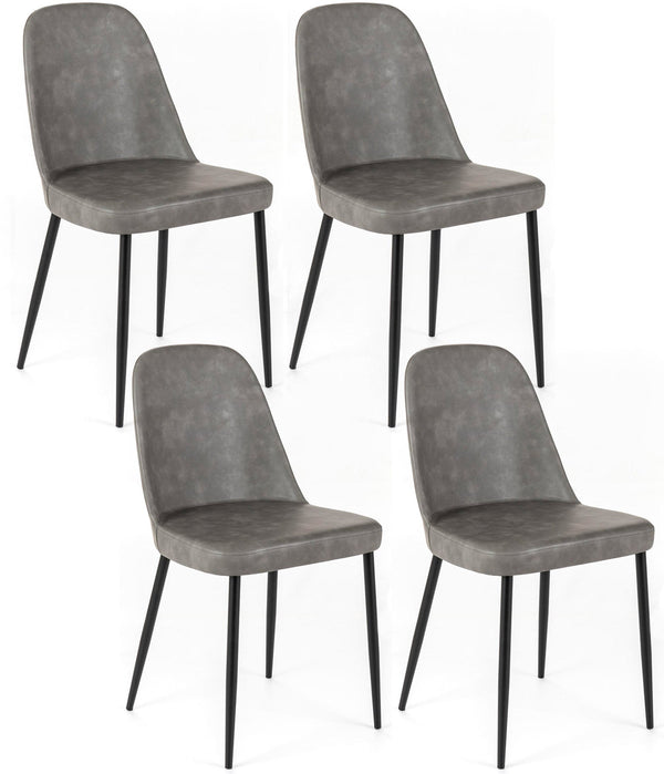 Set 4 Sedie 52x45xH85 cm in Soft-Touch Tamara Grigio Chiaro prezzo