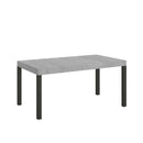 Tavolo Allungabile 140-400x90x77 cm Everyday Premium Cemento Gambe Antracite