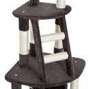 Albero Tiragraffi per Gatti a 3 Livelli con Piattaforme Scale Crema marrone 48x48x121 cm 
