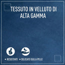 Poltrona da Salotto 67x65x77 cm con Imbottitura Spessa Gambe in Legno e Braccioli in Velluto Blu      