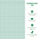 Serra da Giardino in Acciaio e Polietilene 400x100x80 cm  Verde