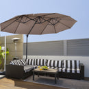 Ombrellone da Giardino 270x460x250 cm  Begsun Marrone