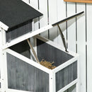 Pollaio Gabbia per Galline da Esterno 161,5x62,5x115 cm in Legno Grigio