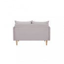 Divano 2 Posti Florin 130x84x51 h cm in Tessuto Beige