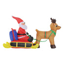 Babbo Natale Gonfiabile con LED per Interni ed Esterni 152x72x122 cm 