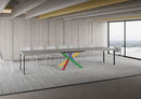 Tavolo Allungabile 160/420x90 cm Volantis Cashmere Gambe Multicolore 4/B      