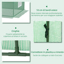 Serra Piccola 240x90x90 cm con 2 Finestrelle Laterali e Finestra Centrale in Acciaio PE e PP Verde  