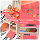 Cucina Giocattolo per Bambini 71x28,5x93,5 cm con Accessori  Rosa