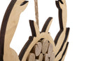 Decorazione Granchio Nature 35x2x31 cm in Tanoak e Compensato      