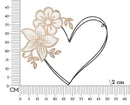 Pannello Legno Heart 50x2x45 cm in Ferro e MDF Marrone e Nero      