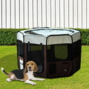 Box Recinto per Cani Pieghevole in Oxford Marrone-crema Ø116x71 cm 