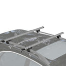 Barre Portatutto per Auto 135,3x5,7x7 cm Portata da 75 kg con Blocco e Chiavi di Sicurezza in Alluminio e ABS Argento      