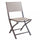 Sedia da Giardino Georgia Pieghevole 58x46x85 h cm in Textilene Taupe