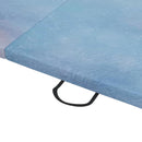 Tappetino da Ginnastica 180x60x5 cm Pieghevole Crash Mat con Maniglie per Allenamento a Casa in PU e EPE Azzurro      