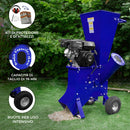 Cippatrice Trituratore per Rami 64x88x134 cm in Acciaio Blu  