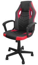 Sedia da Gaming 54x62x104/112 cm in Similpelle Nera e Rossa