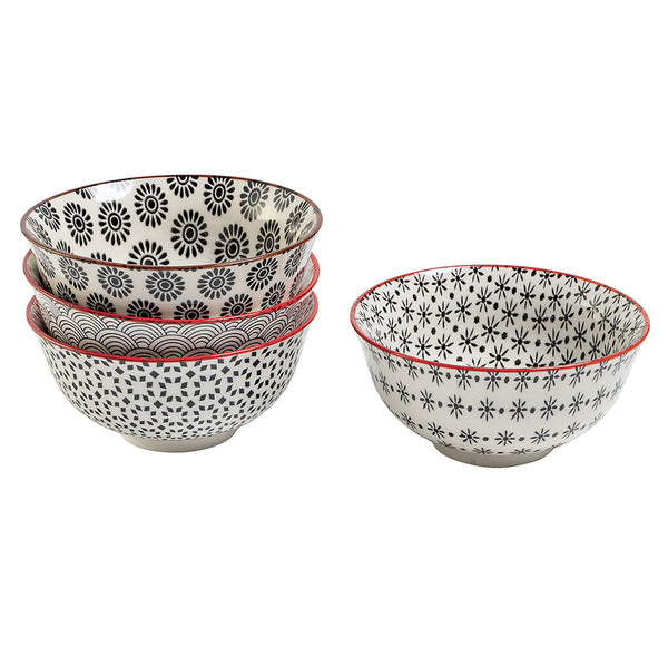 Set 4 Ciotole Ø11x5,5 cm 250 ml in Porcellana VdE Tivoli 1996 Confusion acquista