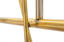 Lampadario Glam Galaxy 100x10x80 cm in Ferro e Vetro Fumo e Oro
