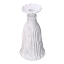 Portacandele resina nappina bianco cm Ø14xh25,6
