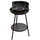 Barbecue a Carbone Carbonella Rotondo Ø42x77 cm con Vassoio in Acciaio al Carbonio Nero