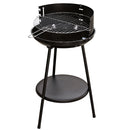Barbecue a Carbone Carbonella Rotondo Ø42x77 cm con Vassoio in Acciaio al Carbonio Nero      