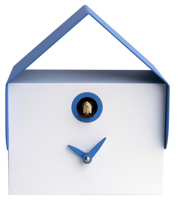 Orologio a Cucù da Parete e Tavolo 19,5x23x14 cm Pirondini Italia Dotto Bianco e Blu acquista