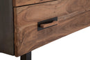Porta Tv Mumbai 145x40x62 cm in Legno di Acacia e in Ferro Marrone e Nero
