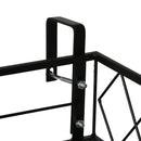 Portapiante per Ringhiera 100x31x12 cm in Metallo Nero