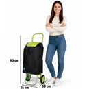 Carrello per la Spesa Poseidon Trolley con Rivestimento Termico 36x30x90 cm e Ruote Verde      