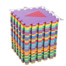 Tappeto Puzzle con Forme Geometriche 36 Tessere 31x31 cm Colorato 