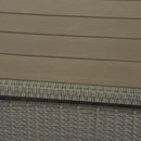 Tavolo da Giardino in Rattan Sintetico Grigio 150x85x74 cm 