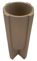 Porta Vaso da Esterno Moai Ø42x101 cm in Resina Marrone      