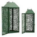 Lanterne Carving Coppia 17,8x17,8x44 cm in Metallo Verde      