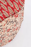 Pouf  65x65x25cm in Tessuto Lorient Rosso