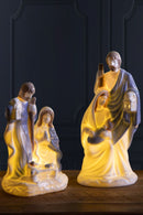 Statuina Natalizia Natività con Led 19,6 cm in Porcellana
