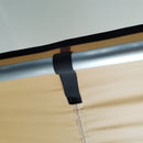 Tendalino da Tetto Auto Laterale e Impermeabile 2.5x1.6m in Tessuto Oxford e Alluminio Cachi