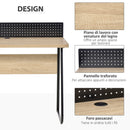 Scrivania con Foro Passacavi 110x48x90 cm in Legno e Metallo Nero