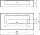 Bruciatore a Bioetanolo per Camini 40x8x20 cm 1L Simple Box 400 Nero