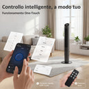 Ventilatore Piantana a Torre Ø31,5x116 cm con WiFi e App di Controllo in ABS e Rame Nero      