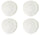 Set 4 Sottopiatti Piani Ø31 cm in Porcellana Allluminica Kaleidos Aluxina Miami Bianchi