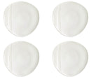 Set 4 Sottopiatti Piani Ø31 cm in Porcellana Allluminica Kaleidos Aluxina Miami Bianchi