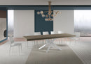 Tavolo Allungabile 180-284x90x77 cm Volantis Premium Tortora Telaio Bianco 